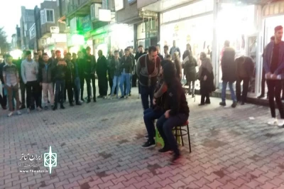 نمایش خیابانی «وسوسه» در بوکان اجرا شد